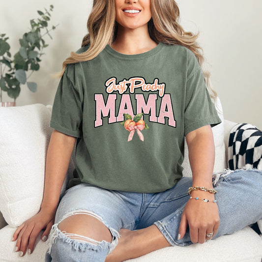 Coquette Just Peachy Mama | Garment Dyed Short Sleeve Tee