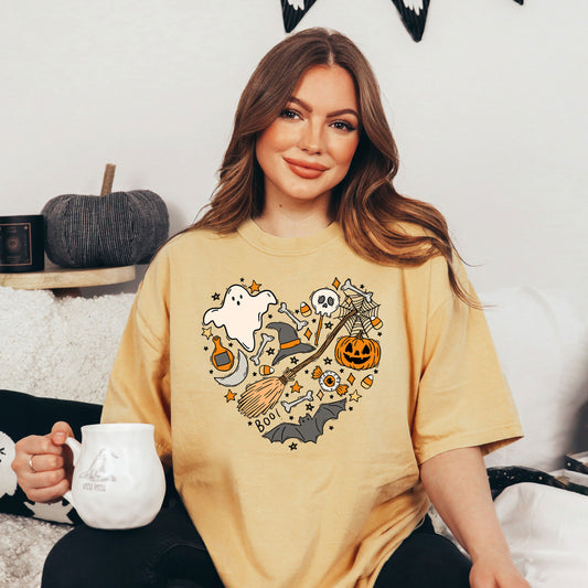 Halloween Heart | Garment Dyed Short Sleeve Tee