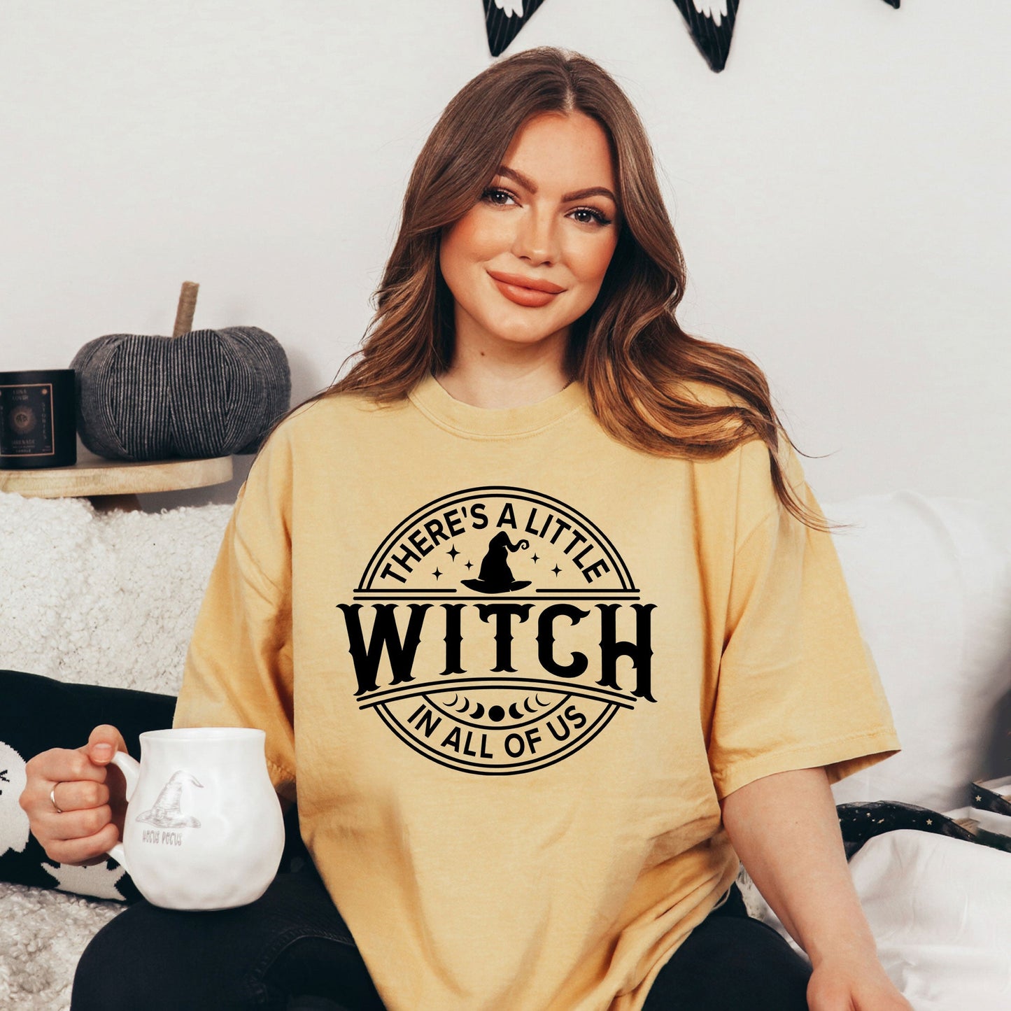 Clearance A Little Witch In All Of Us | Garment Dyed Short Sleeve Tee