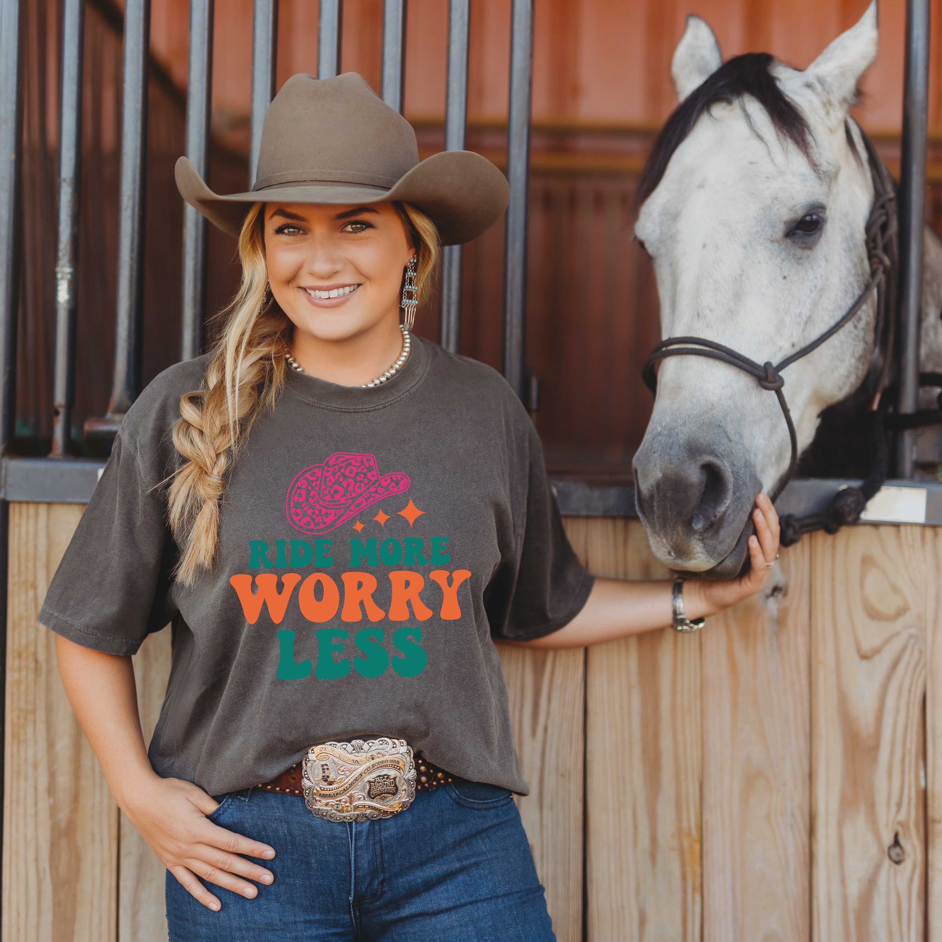 Ride More Worry Less | Garment Dyed Short Sleeve Tee
