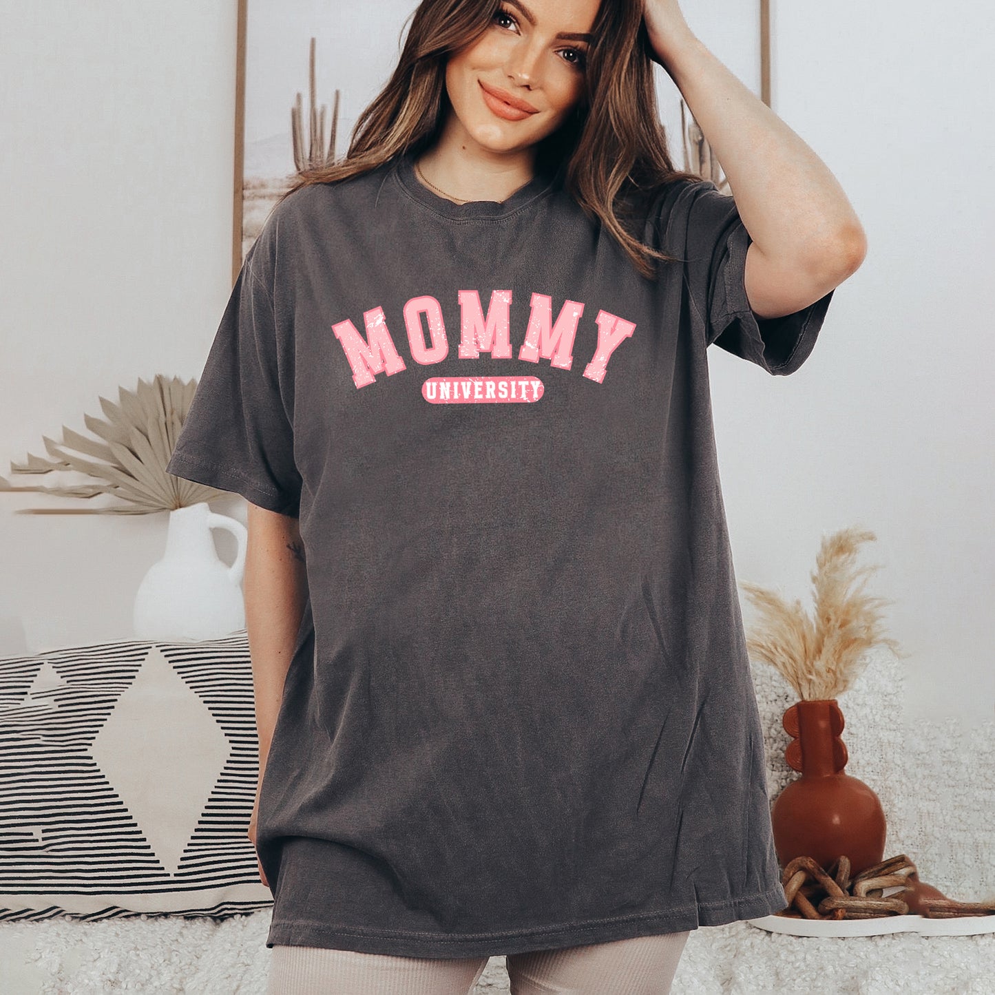 Varsity Mommy University | Garment Dyed Short Sleeve Tee