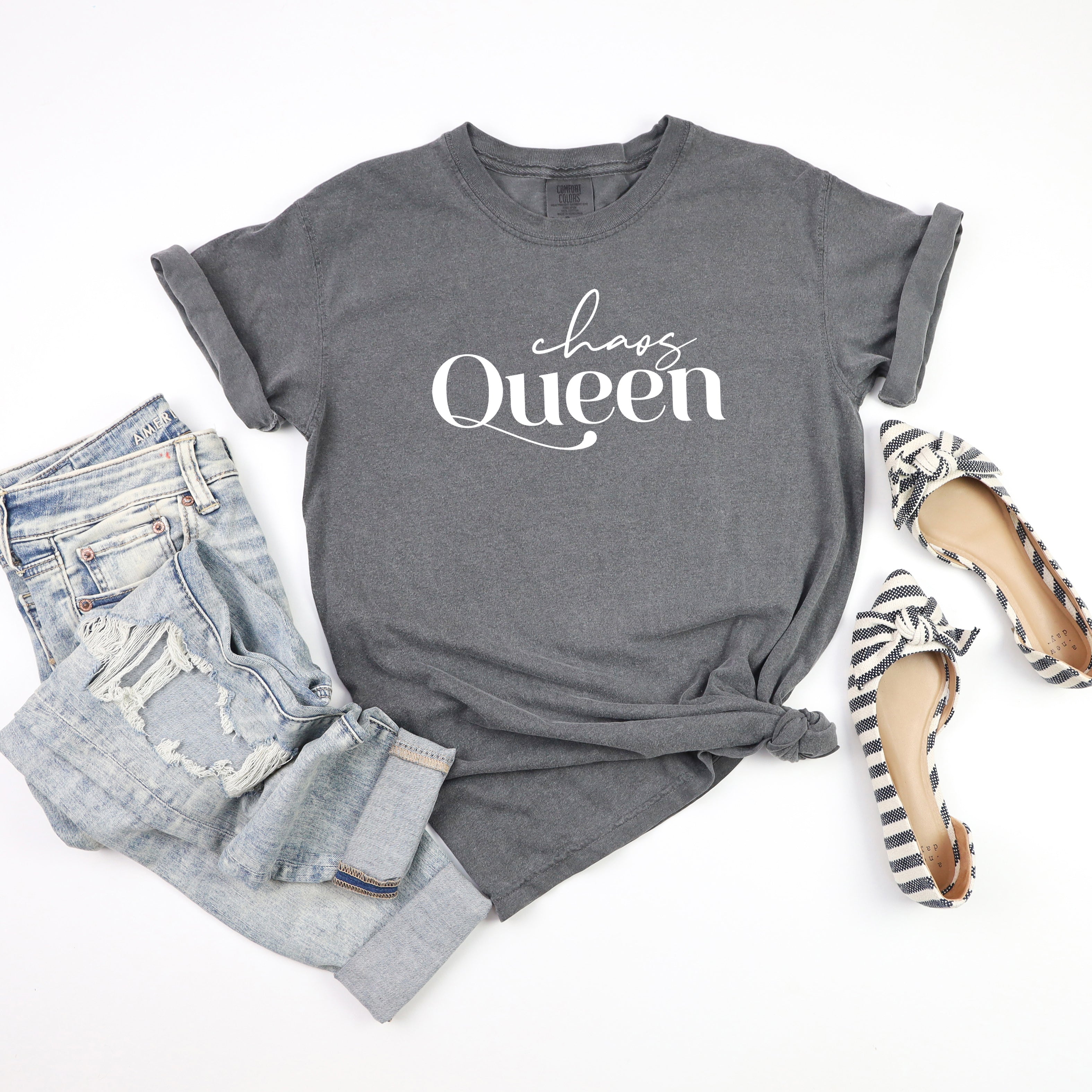 Chaos Queen | Garment Dyed Short Sleeve Tee