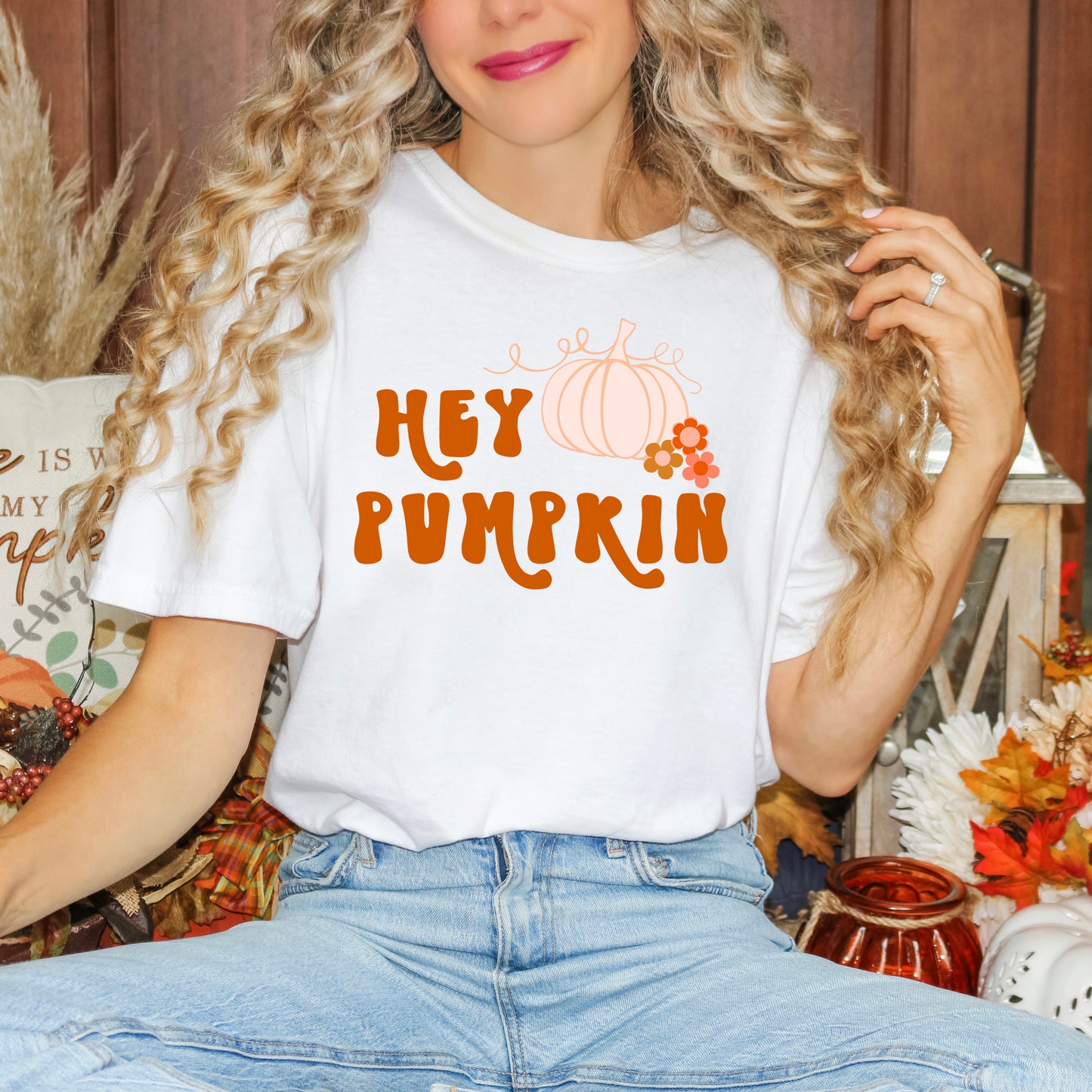 Hey Pumpkin Colorful | Garment Dyed Tee