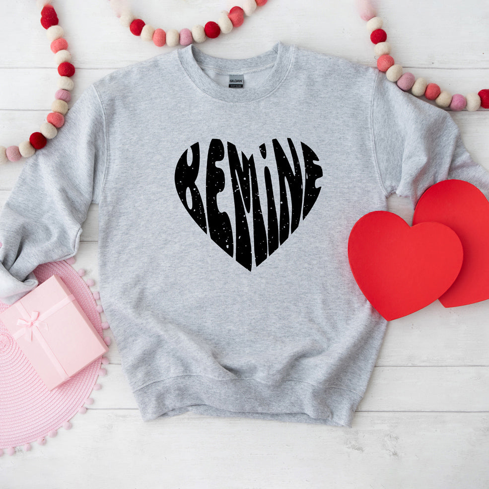 Clearance Be Mine Distressed Heart | Sweatshirt
