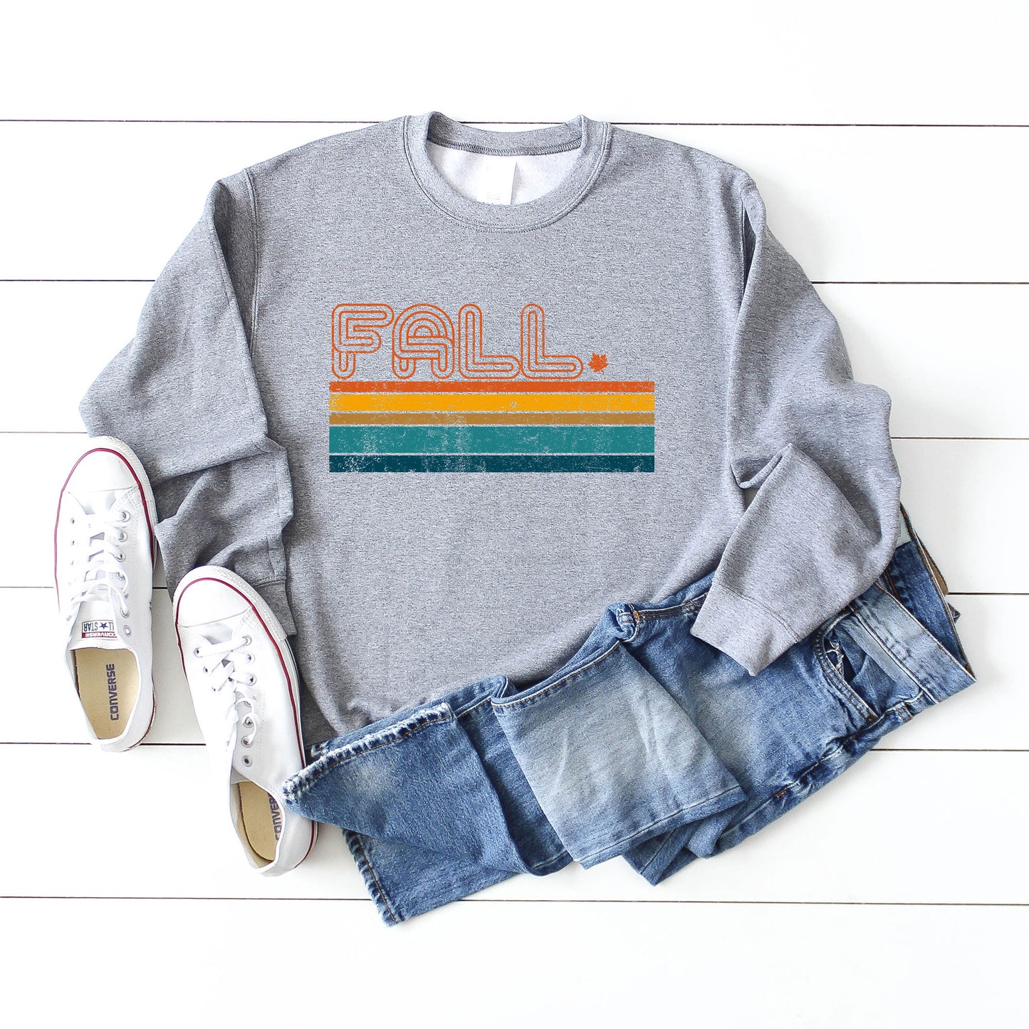 Retro Fall Stripes | Graphic Sweatshirt