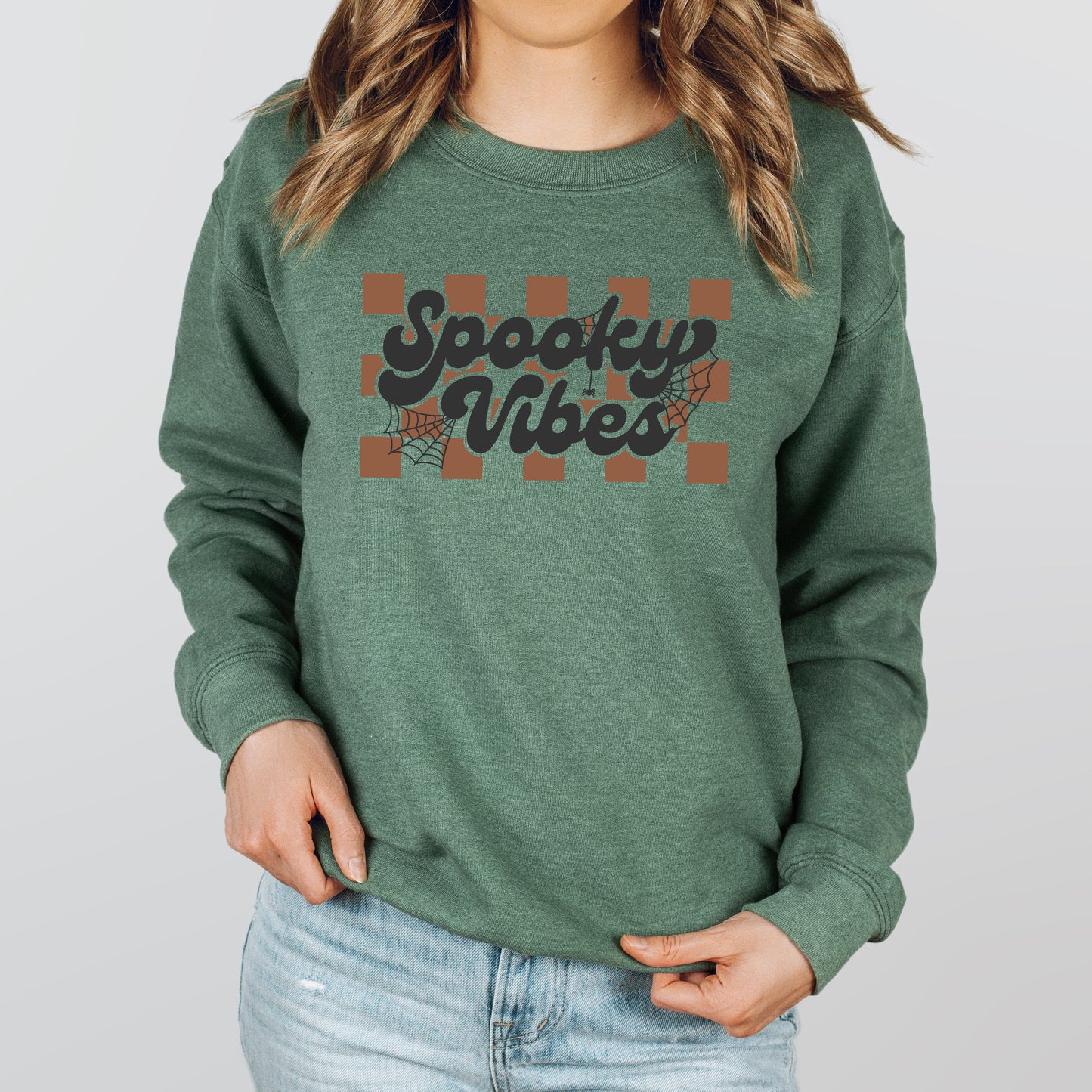 Checkered Spooky Vibes | Sweatshirt