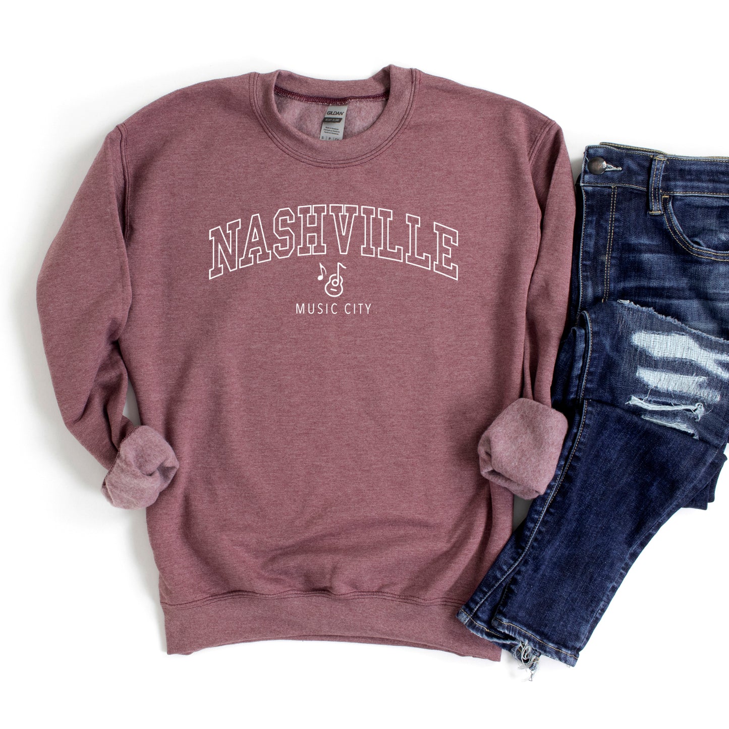 Nashville Music City Curved | Sweatshirt