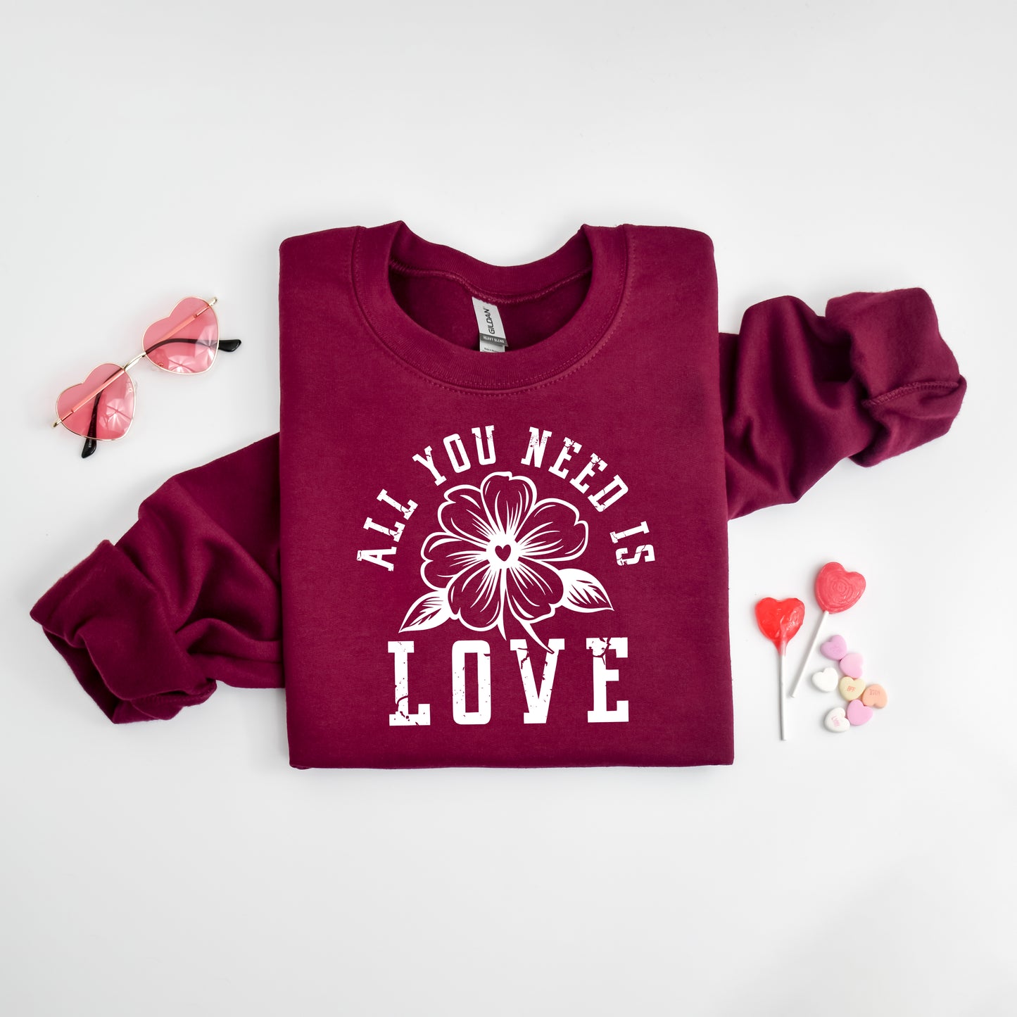 All You Need Is Love Flower | Sweatshirt