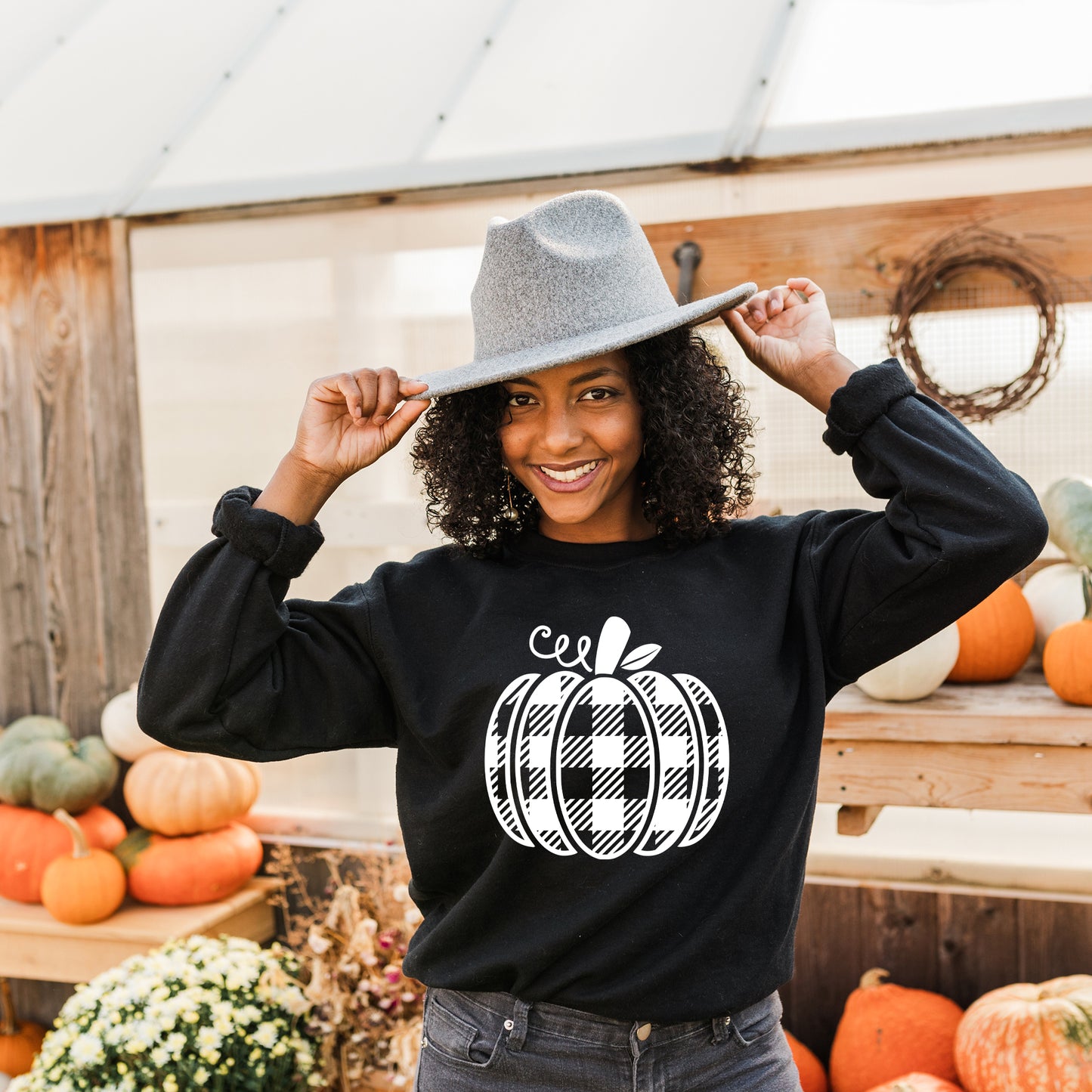 Buffalo Plaid Pumpkin | Sweatshirt