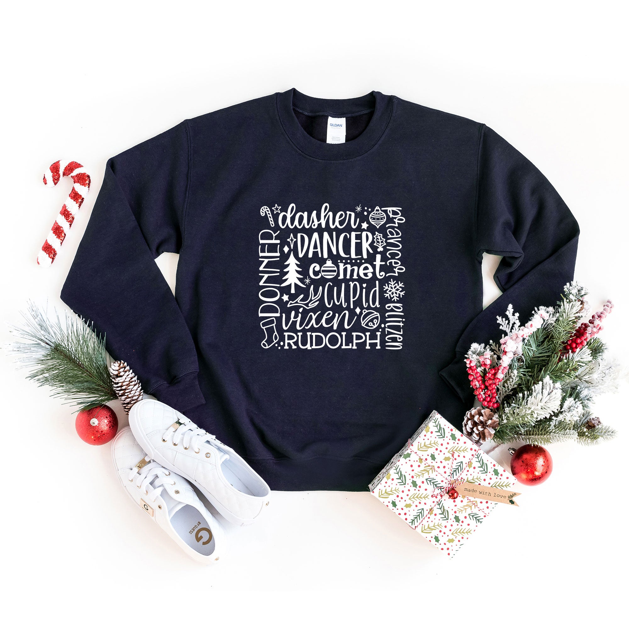 Reindeer Name Collage | Sweatshirt