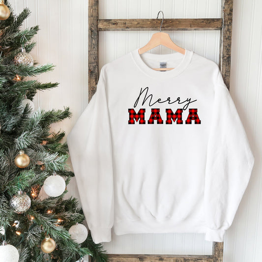 Clearance Merry Mama Buffalo Plaid | Sweatshirt