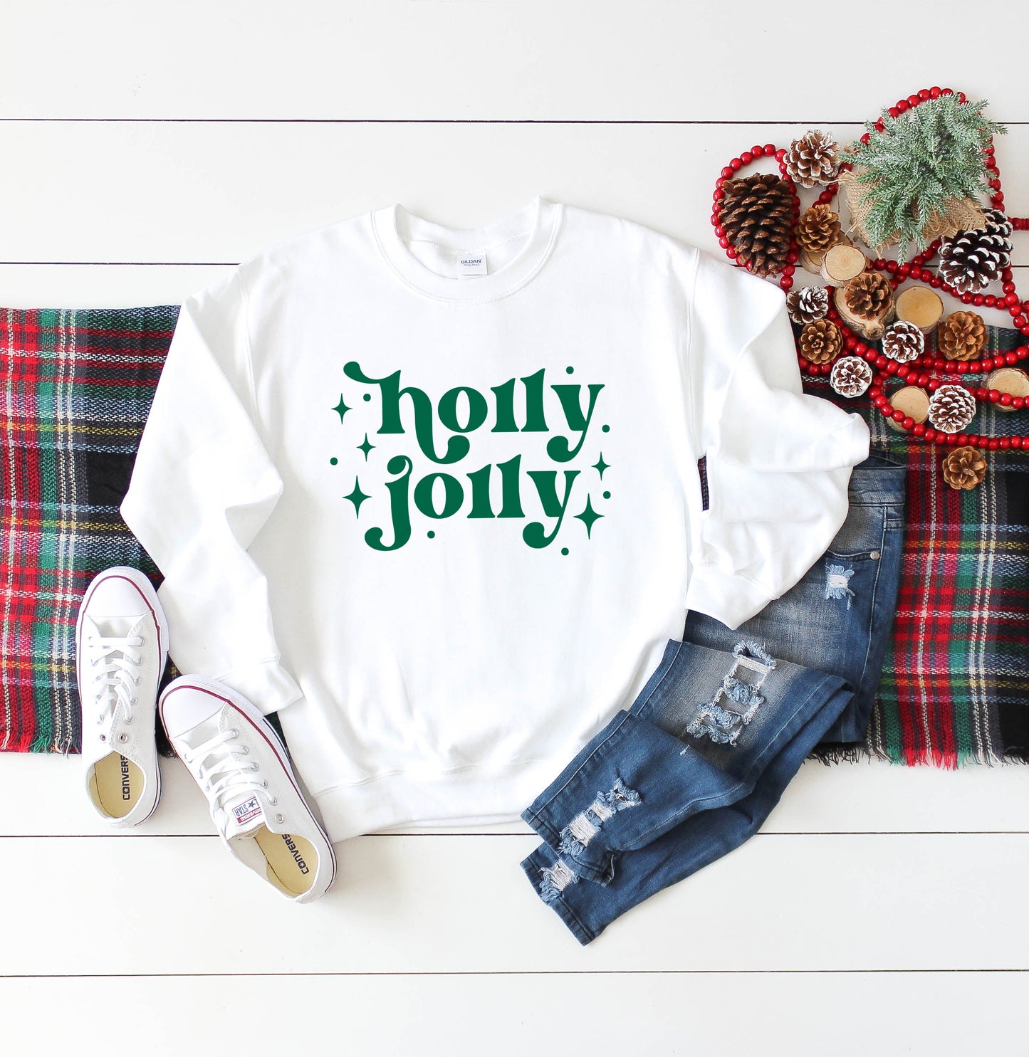 Clearance Whimsical Holly Jolly | Sweatshirt
