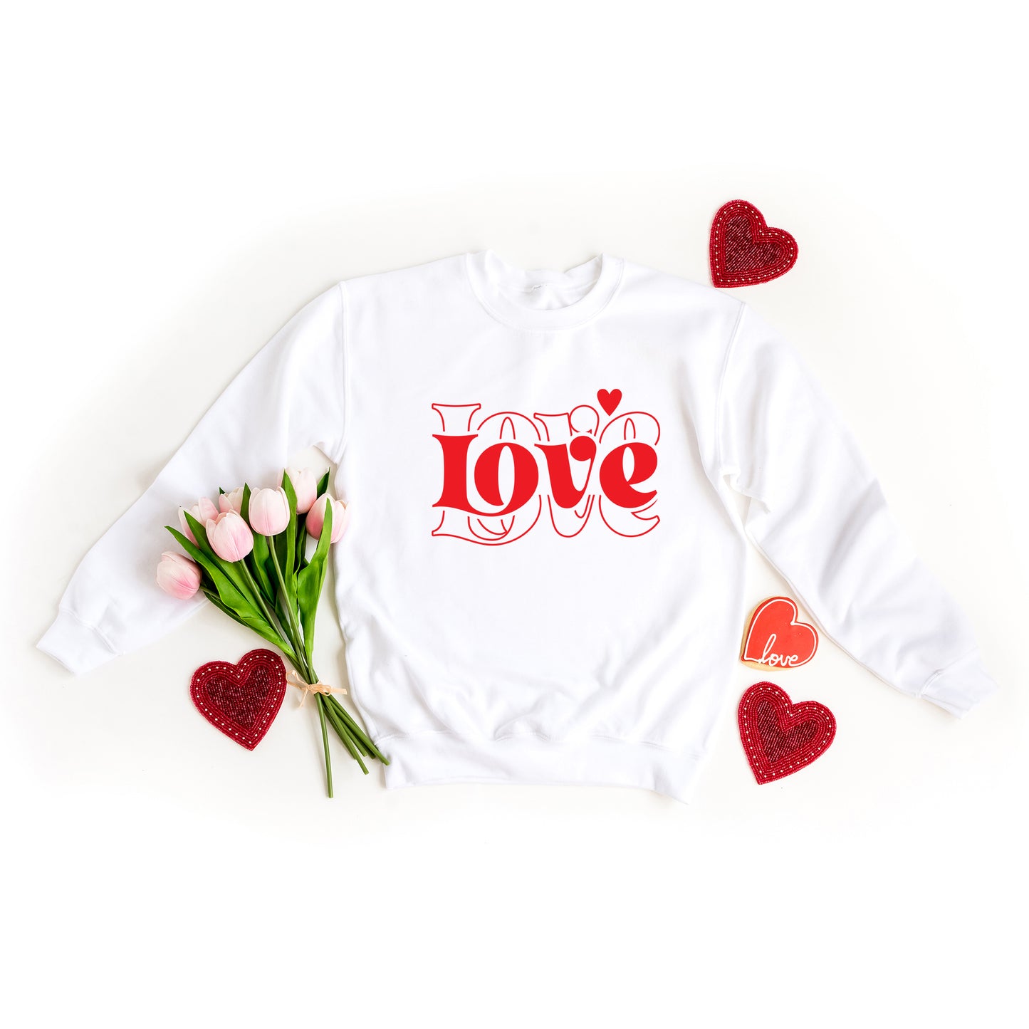 Love Heart Stacked | Sweatshirt