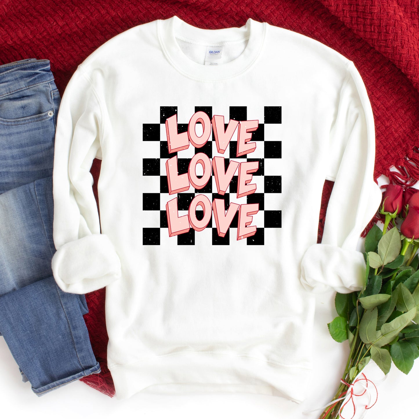 Love Stacked Grunge | Sweatshirt