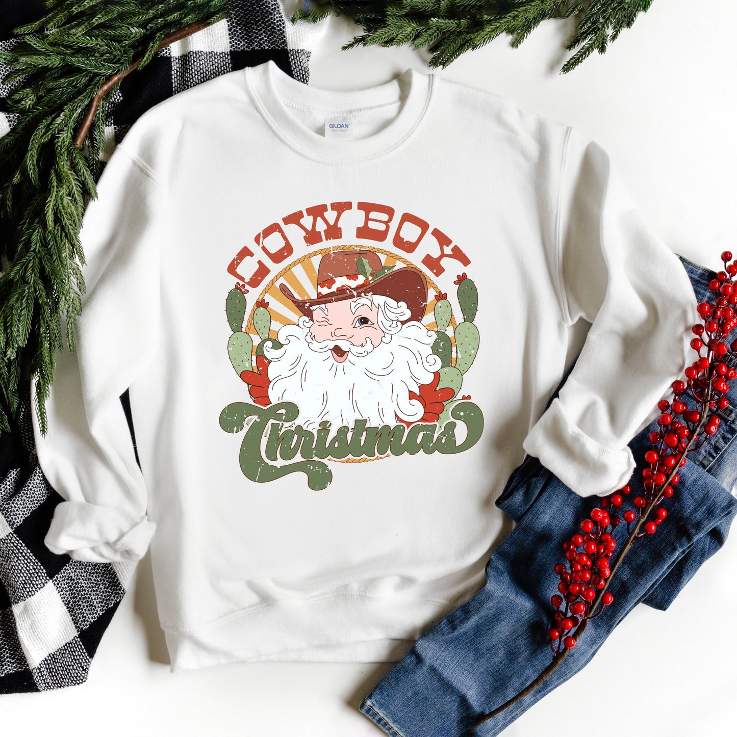 Clearance Cowboy Christmas | Sweatshirt