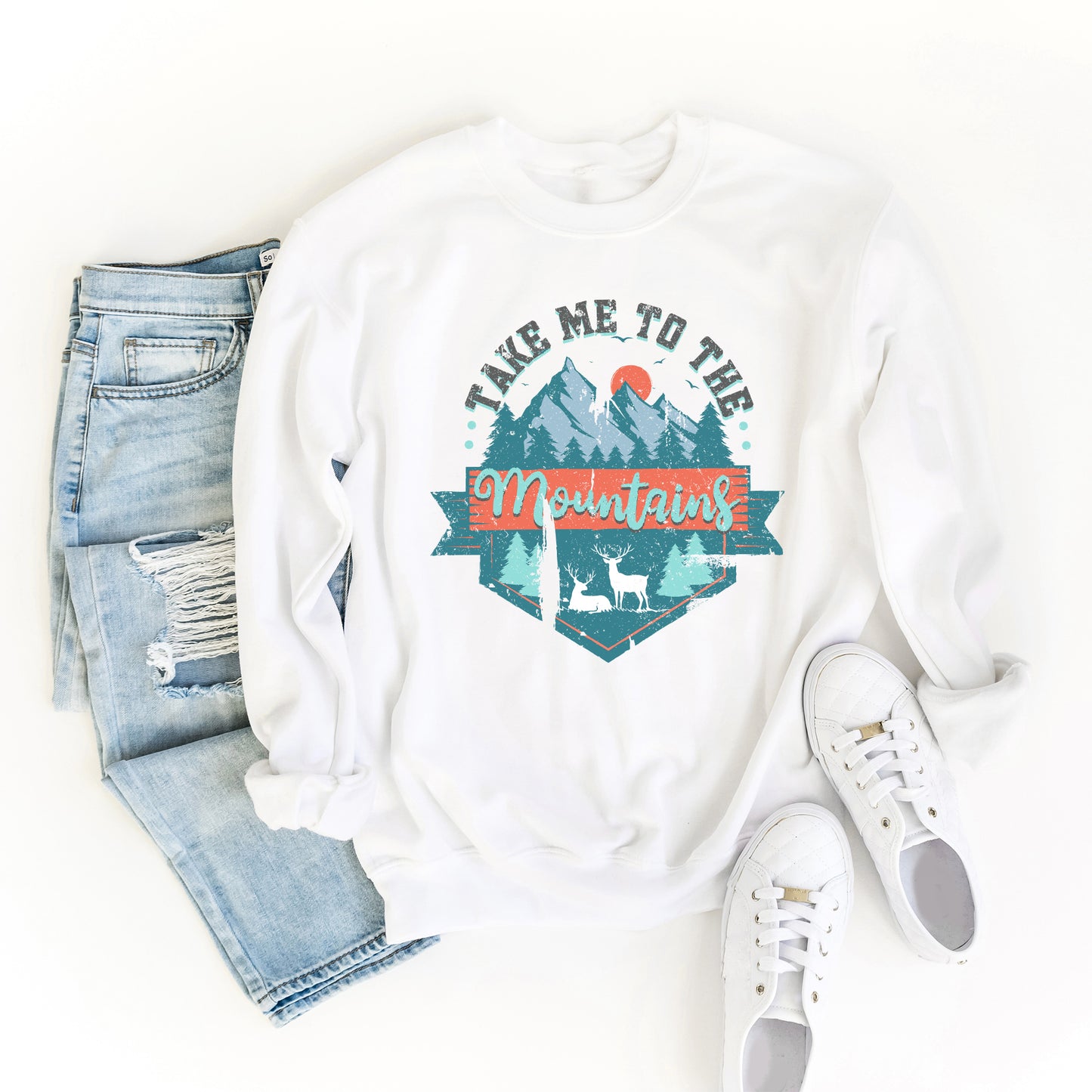Take Me To The Mountains Colorful | Sweatshirt