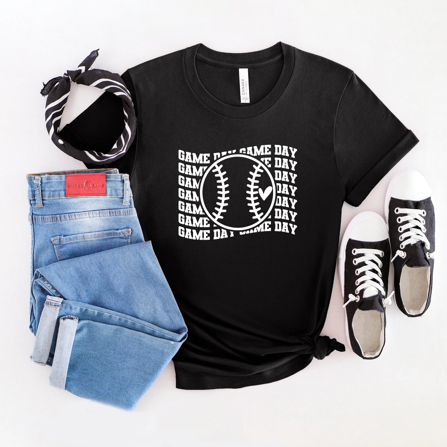 Baseball Game Day Stacked | Short Sleeve Graphic Tee