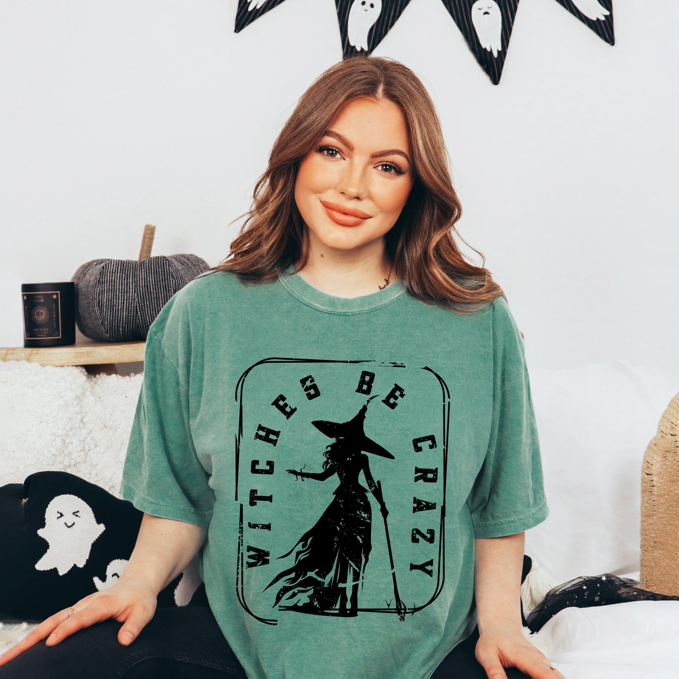 Witches Be Crazy Rectangle | Garment Dyed Short Sleeve Tee