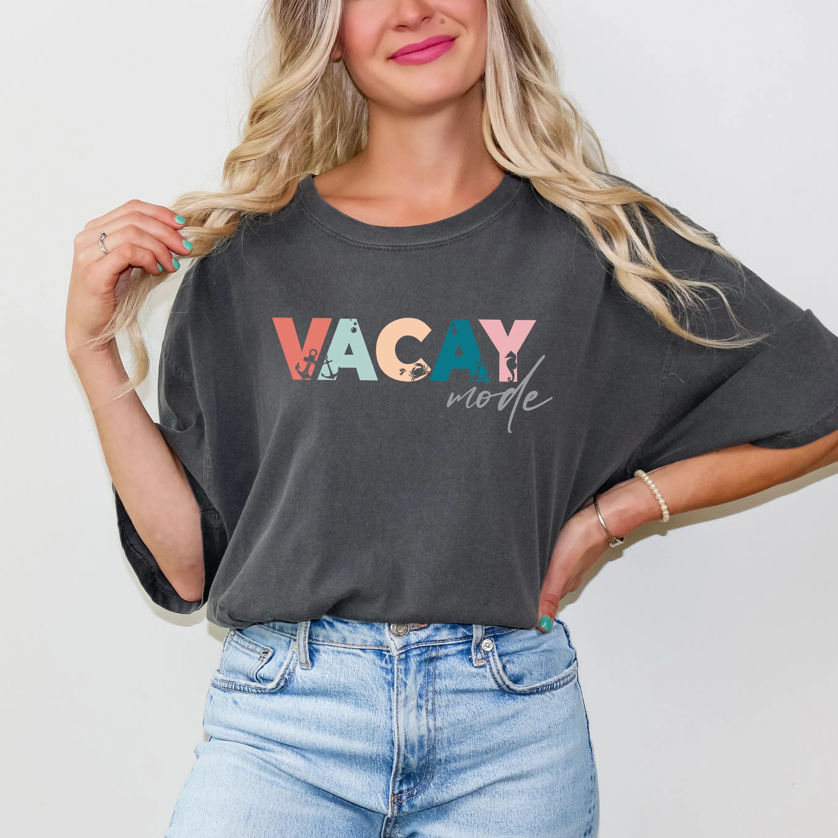 Vacay Mode Colorful | Garment Dyed Short Sleeve Tee