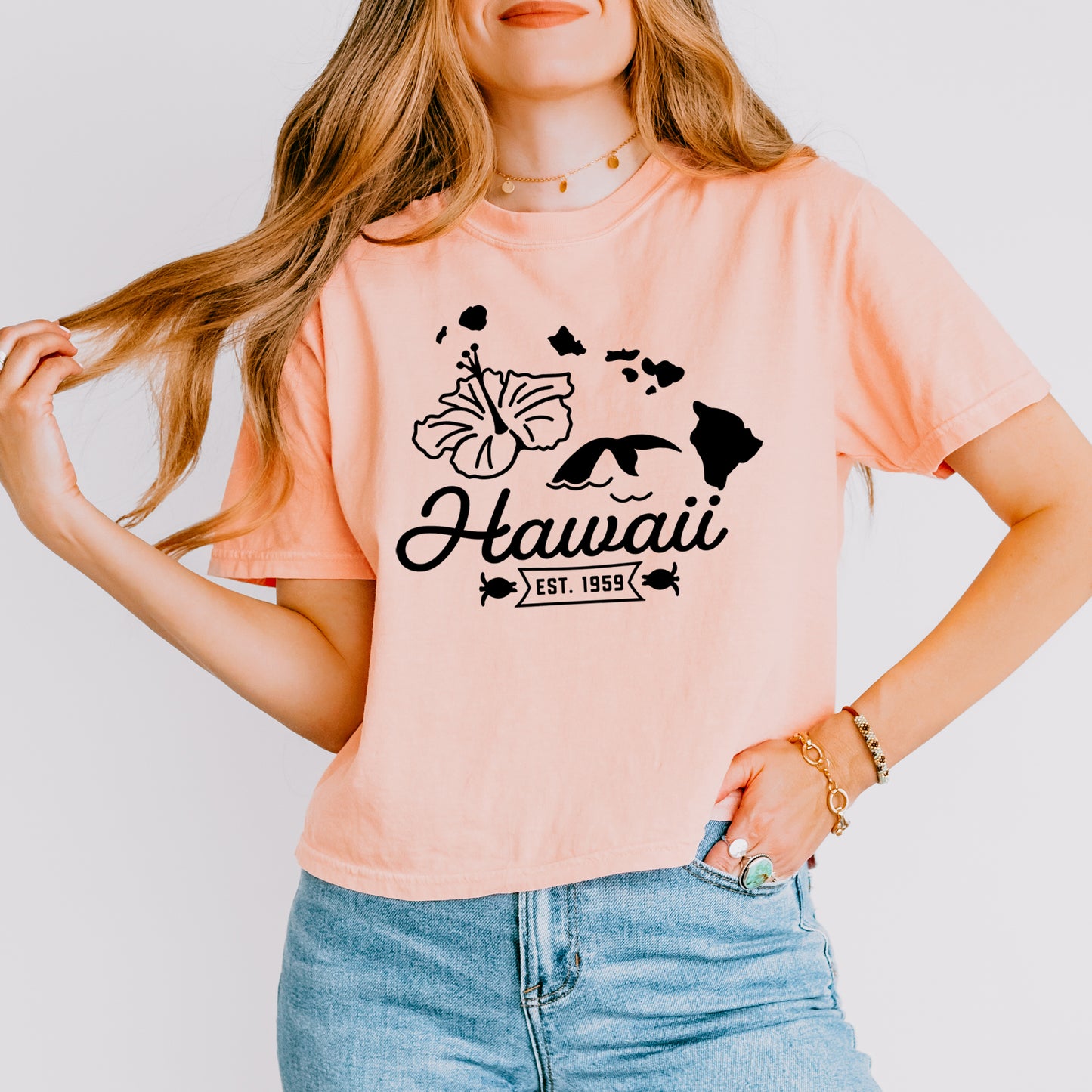 Hawaii Vintage | Relaxed Fit Cropped Tee
