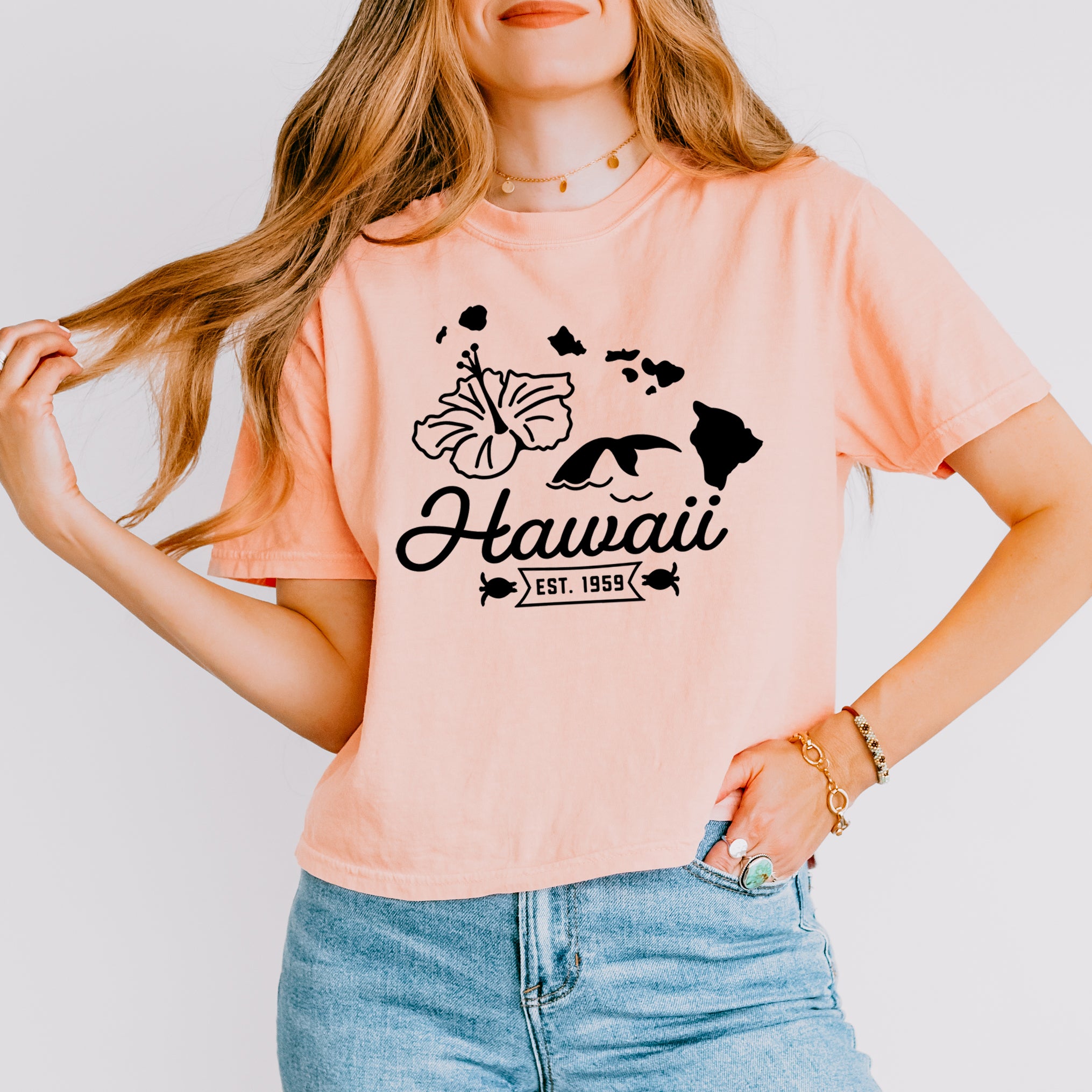 Hawaii Vintage | Relaxed Fit Cropped Tee