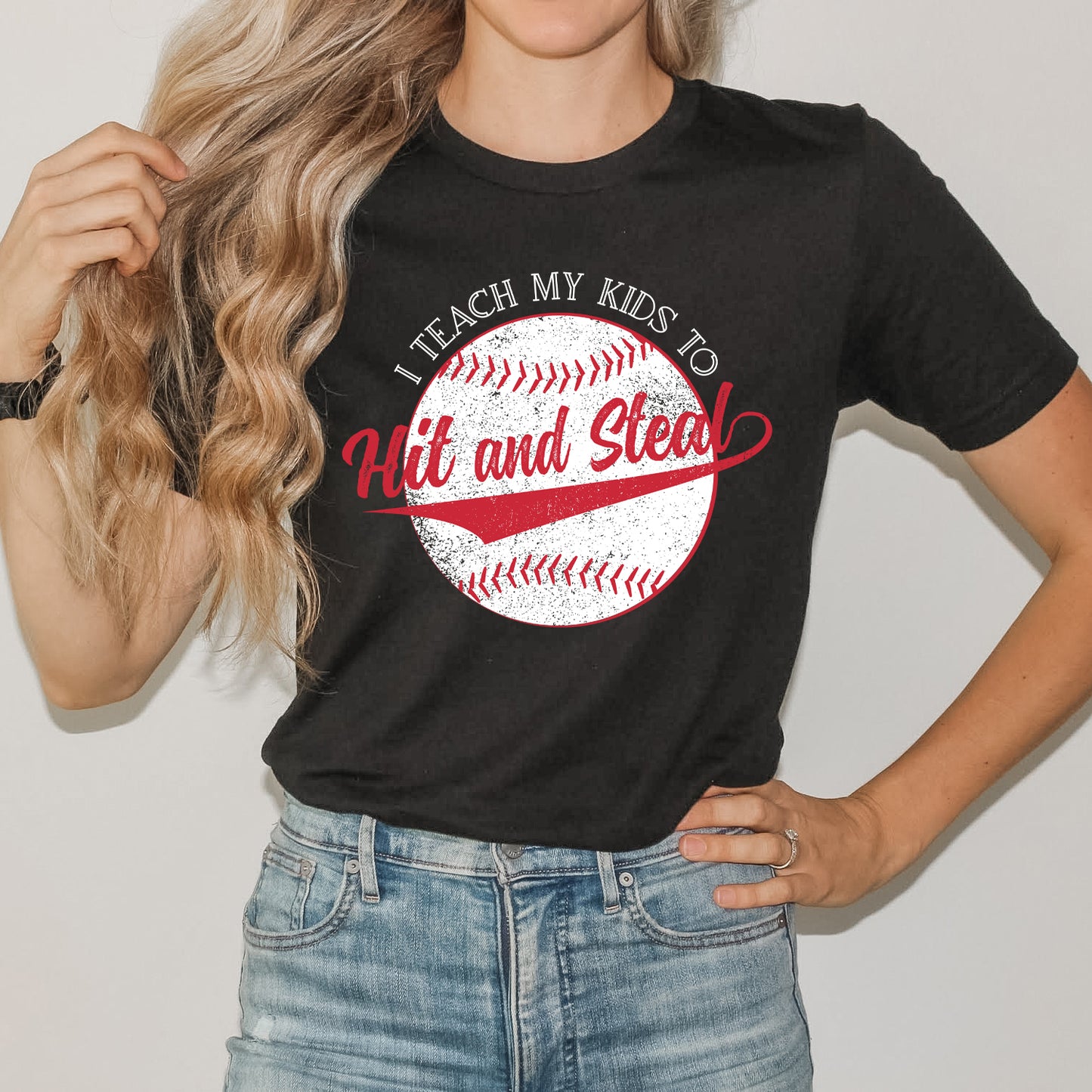 I Teach My Children To Hit And Steal | Short Sleeve Graphic Tee