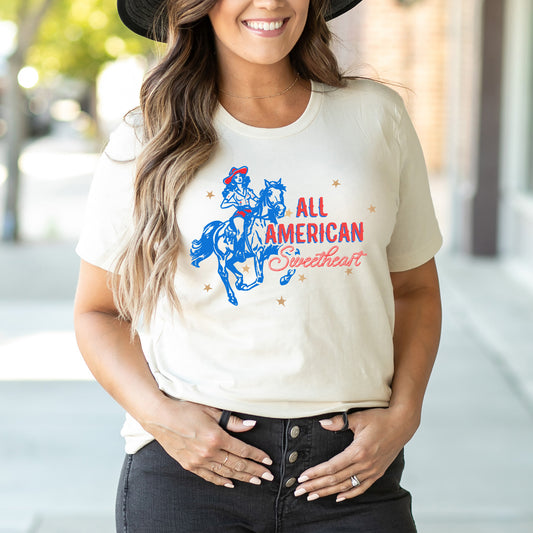 Western All American Sweetheart | Short Sleeve Graphic Tee