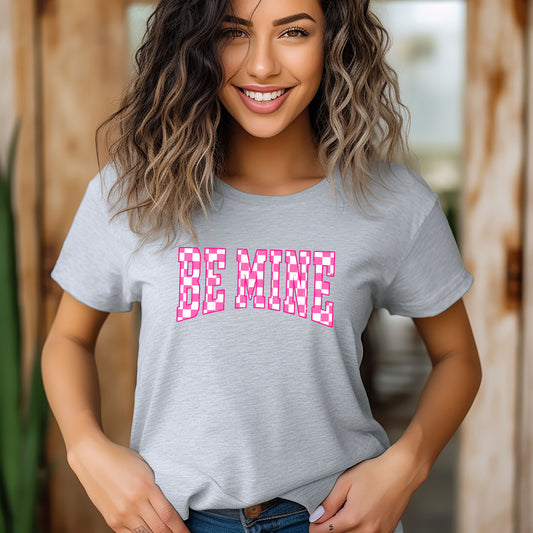Be Mine Distressed Checkered | Short Sleeve Graphic Tee