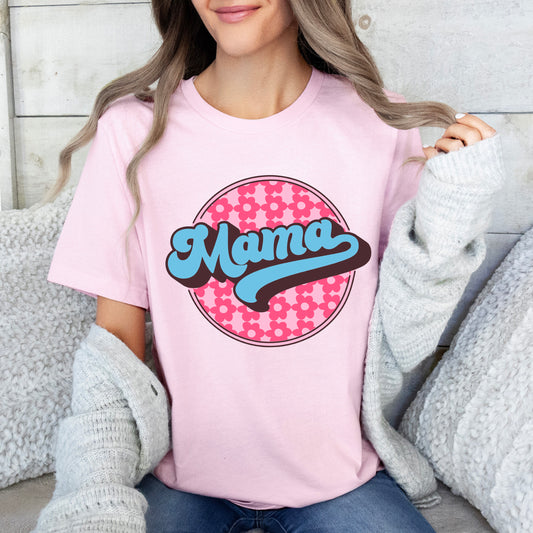 Mama Floral Retro Circle | Short Sleeve Graphic Tee