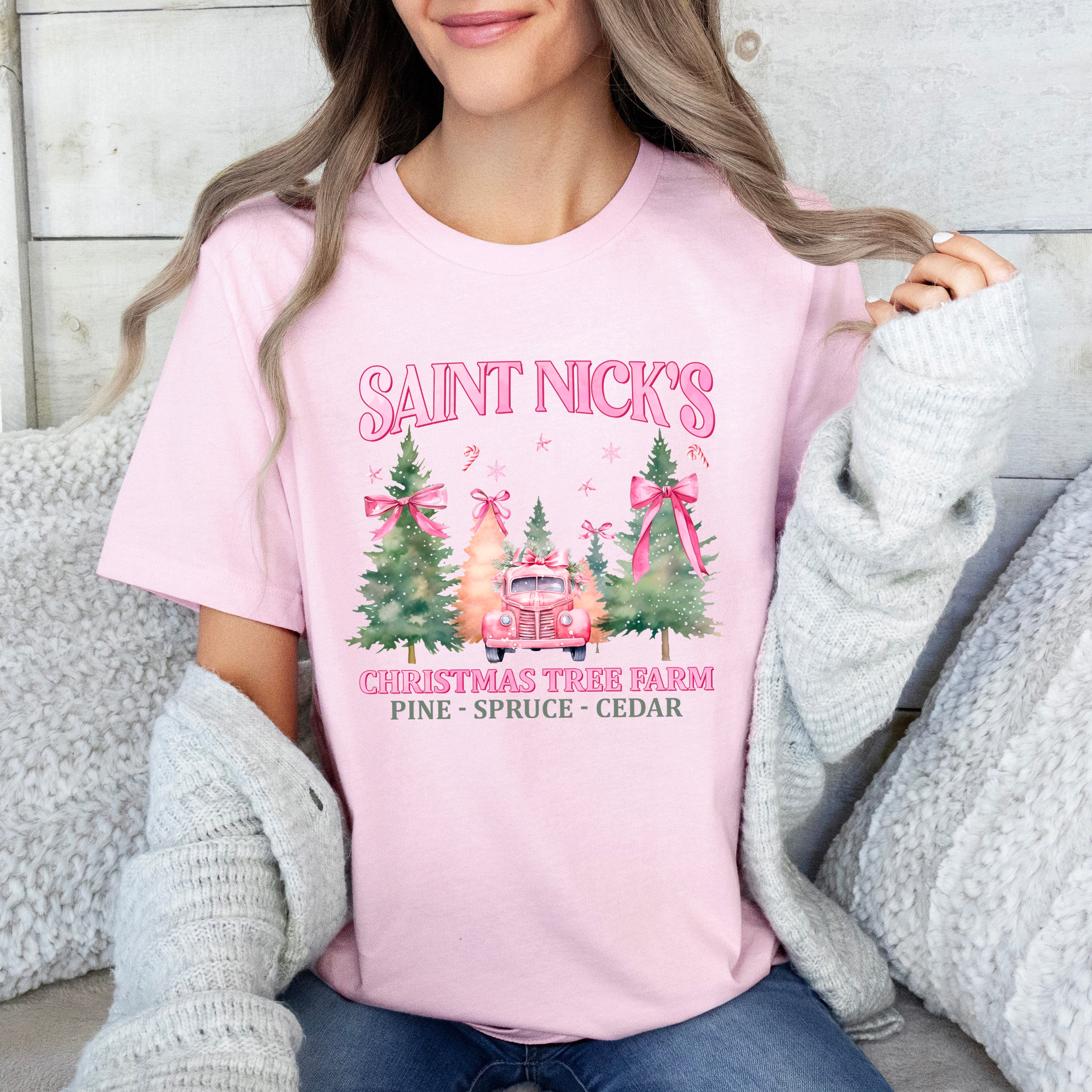 Coquette St. Nick's Tree Farm | Short Sleeve Crewneck