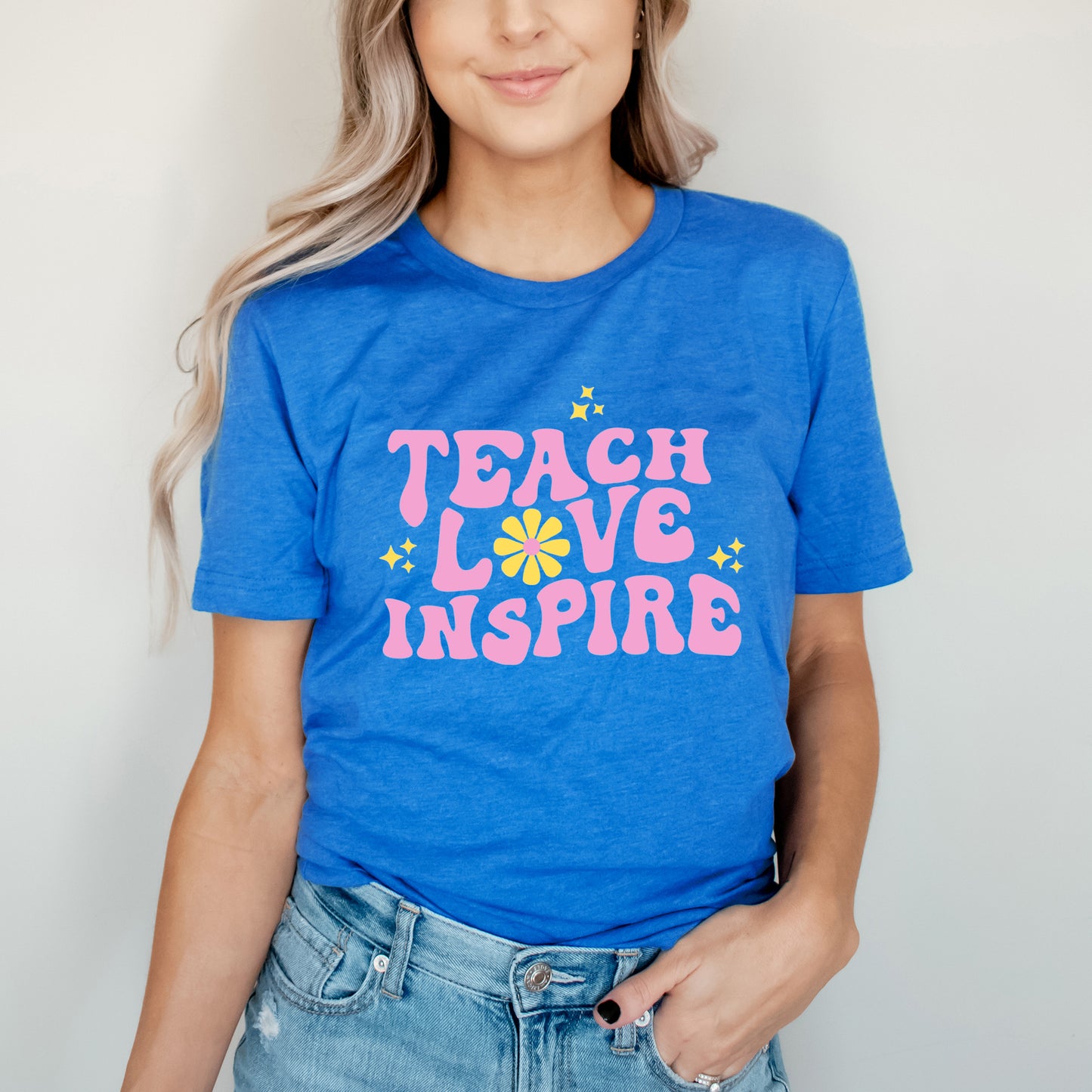 Teach Love Inspire Flowers | Short Sleeve Graphic Tee