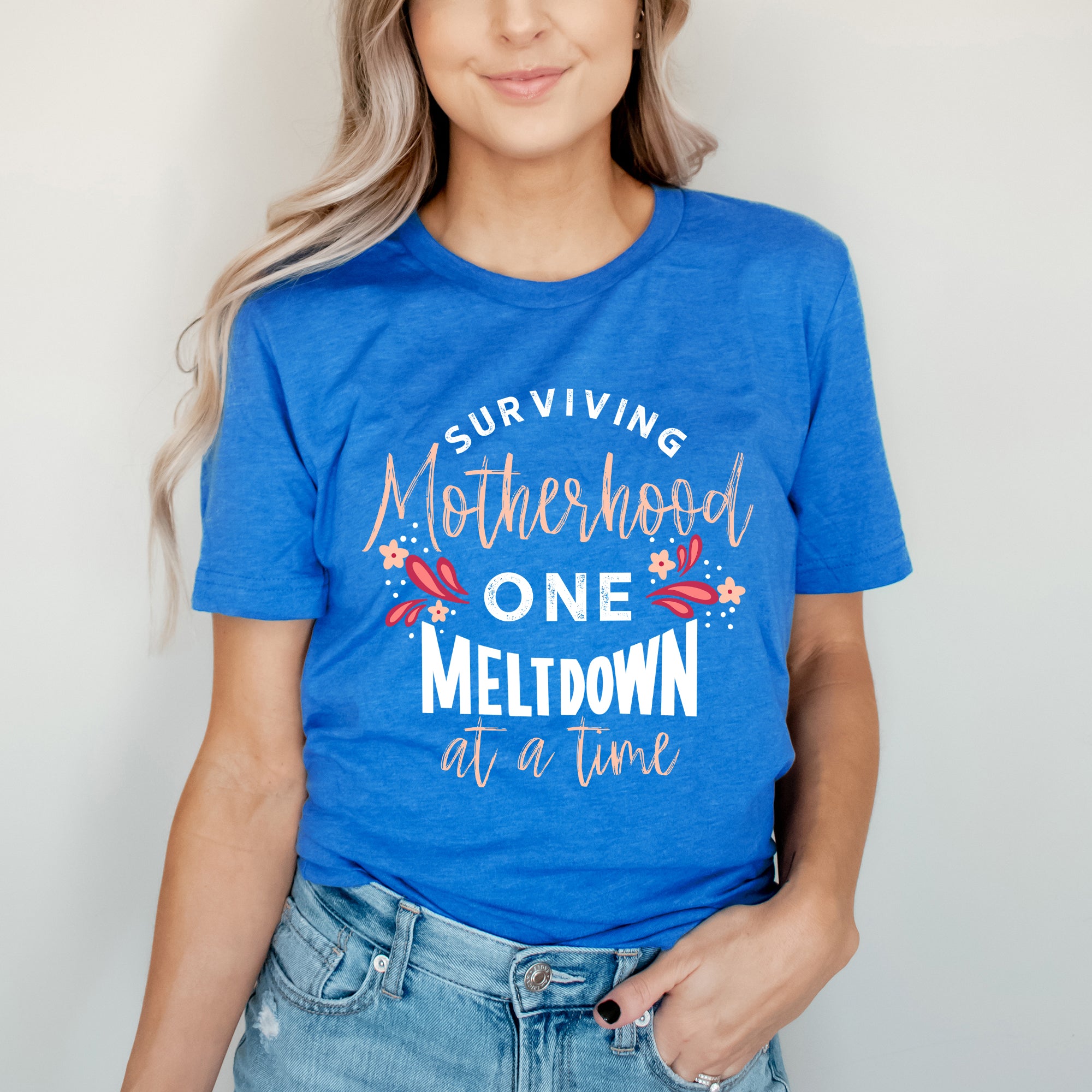 Surviving Motherhood Colorful | Short Sleeve Crew Neck