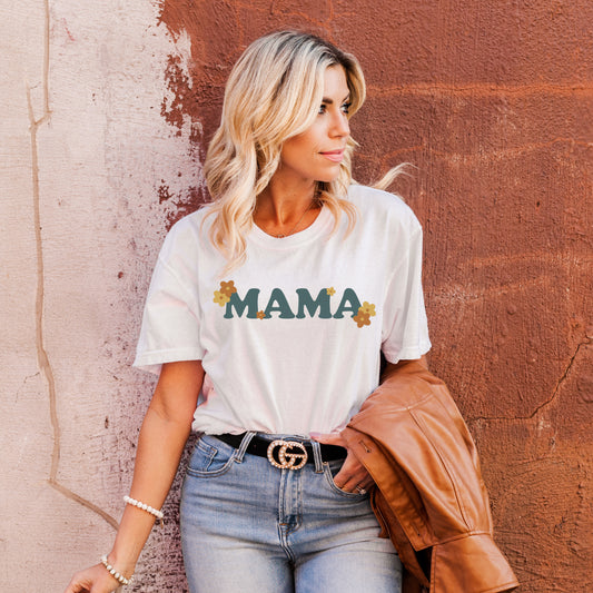 Boho Mama Flowers | Short Sleeve Graphic Tee