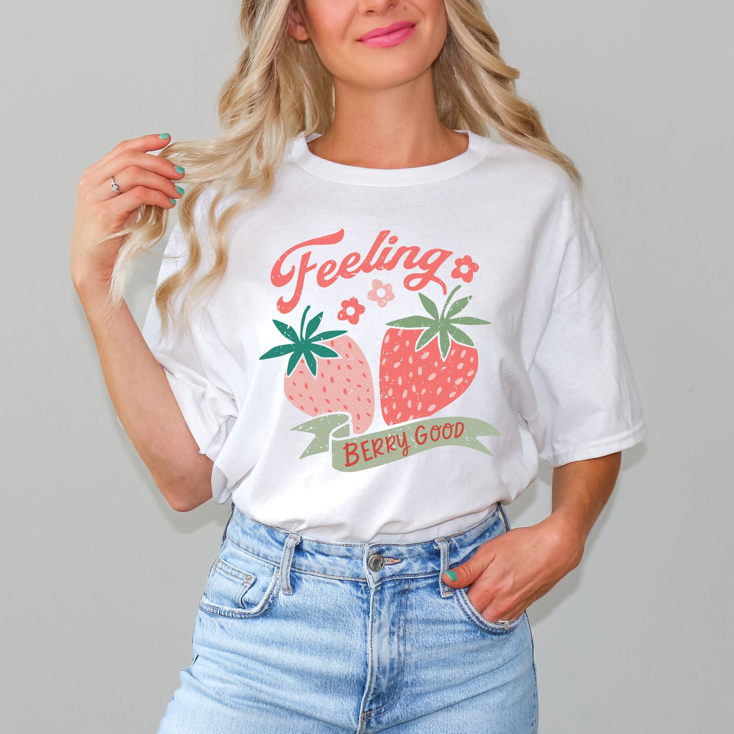Feeling Berry Good Strawberries | Short Sleeve Graphic Tee