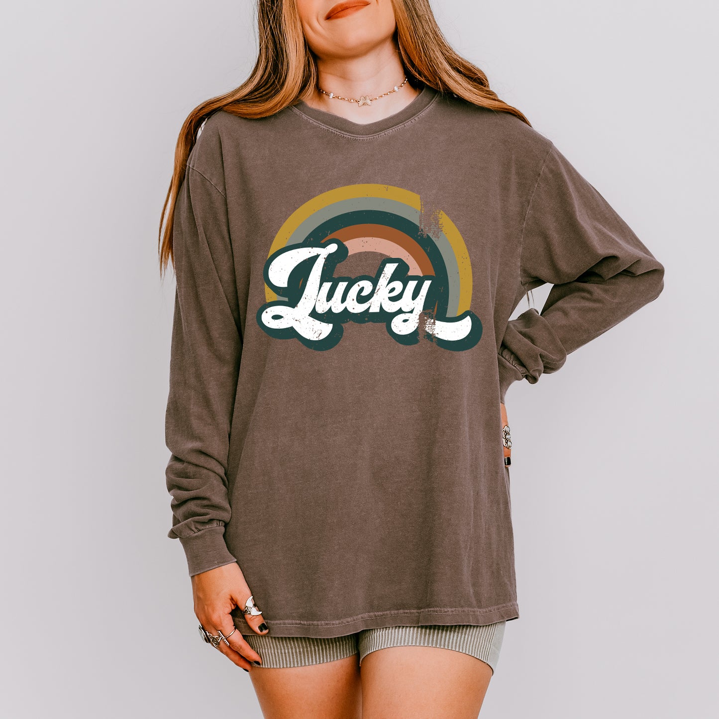 Lucky Rainbow | Garment Dyed Long Sleeve