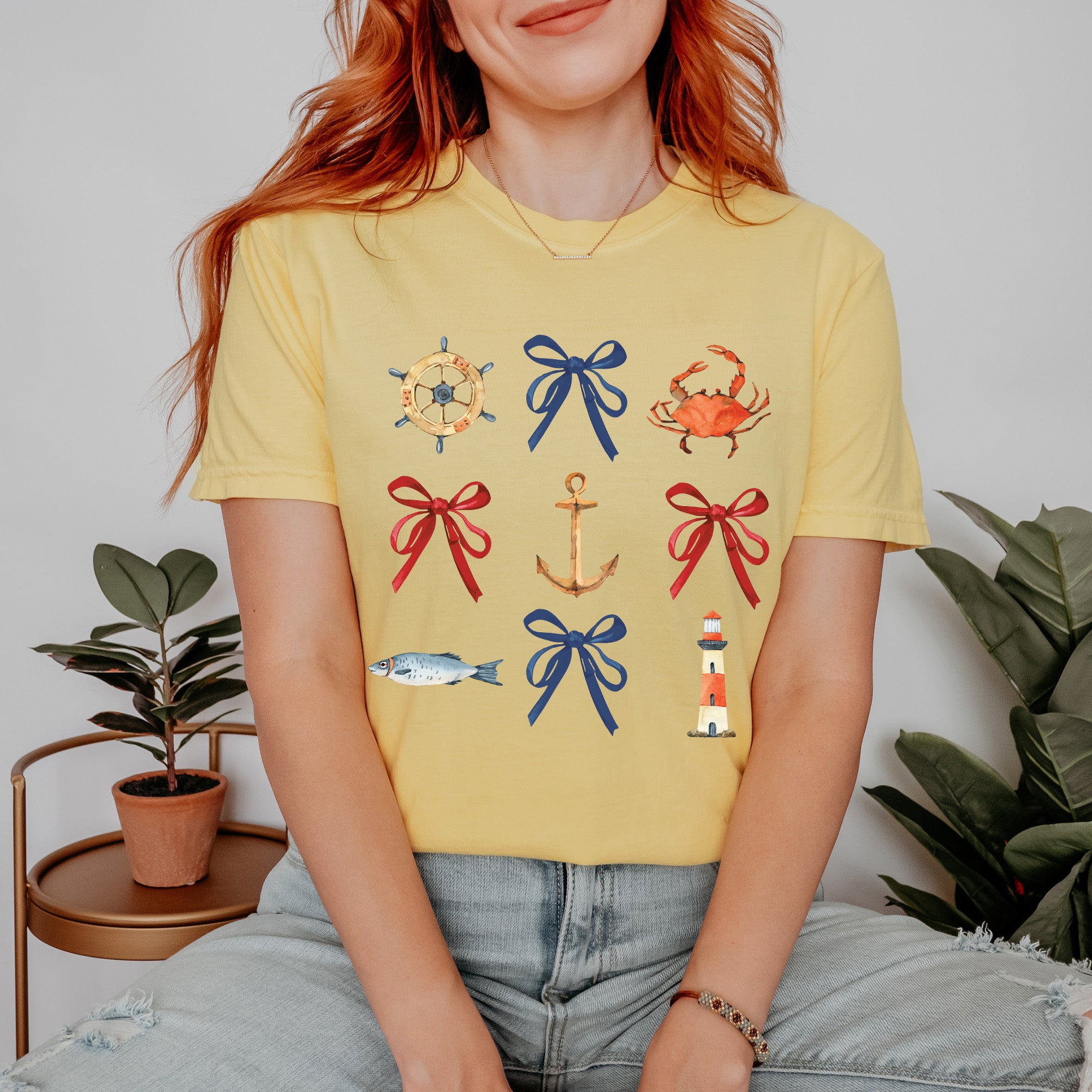 Coquette Nautical Collage | Garment Dyed Tee