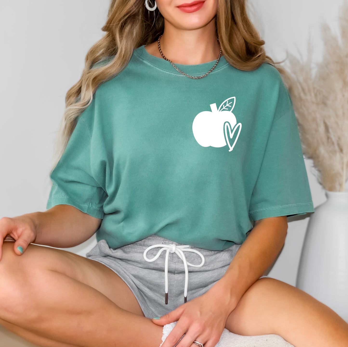 Apple Heart Mini | Garment Dyed Short Sleeve Tee