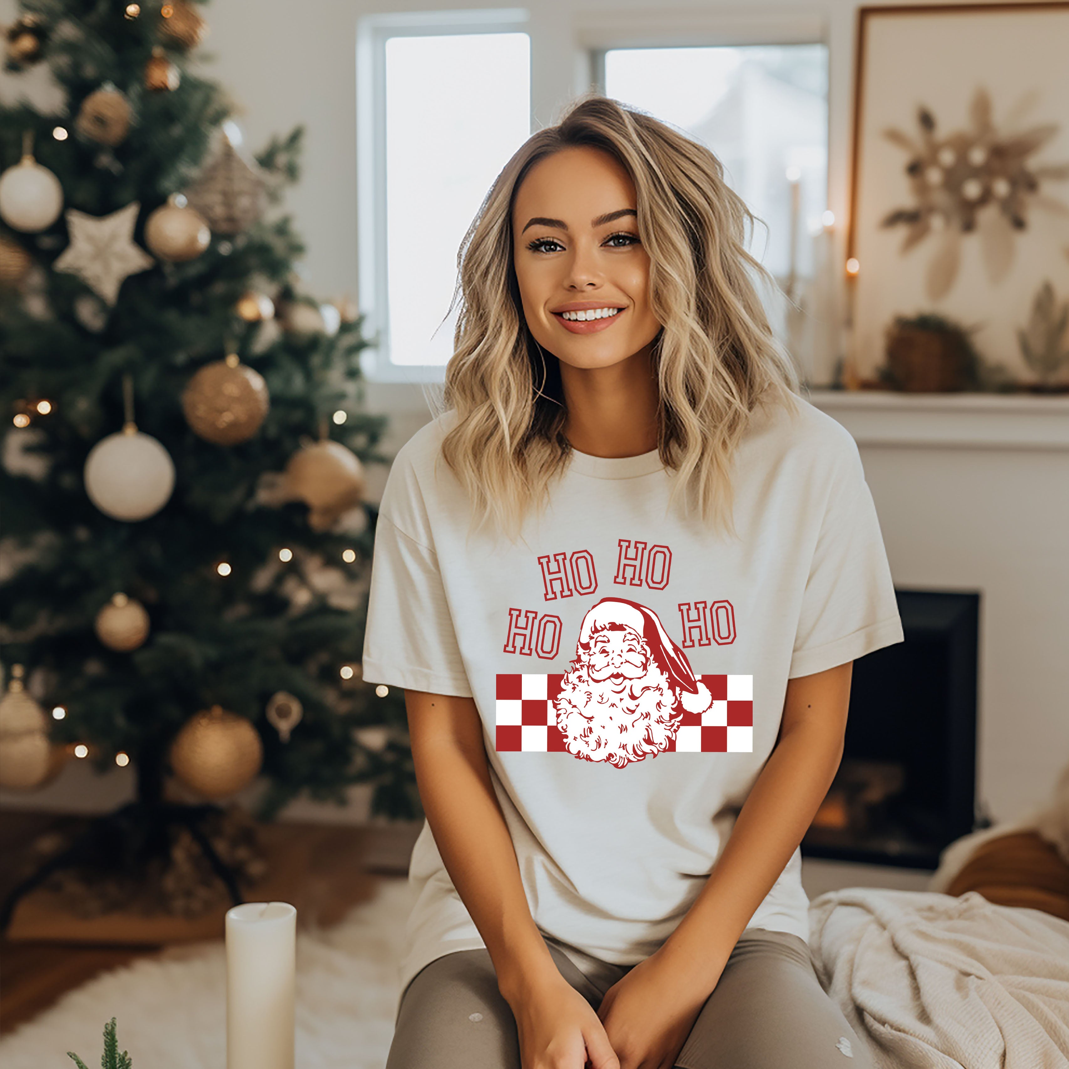 Ho Ho Ho Checkered | Garment Dyed Tee