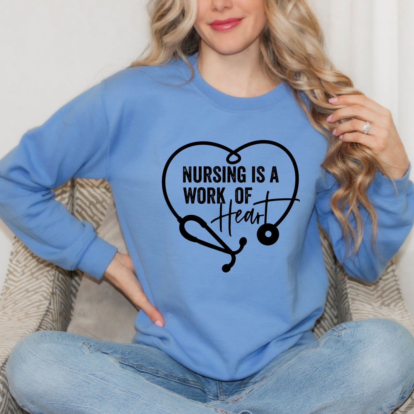 Nursing Is A Work Of Heart | Sweatshirt