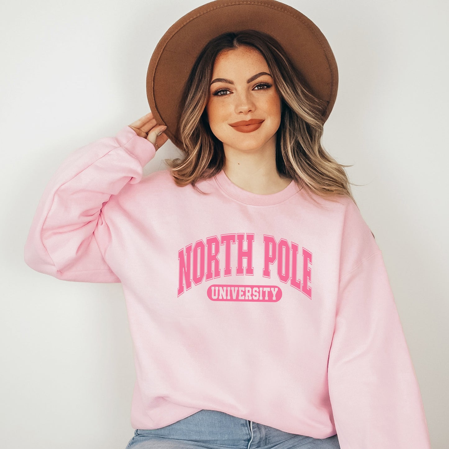 Pink North Pole University | Sweatshirt