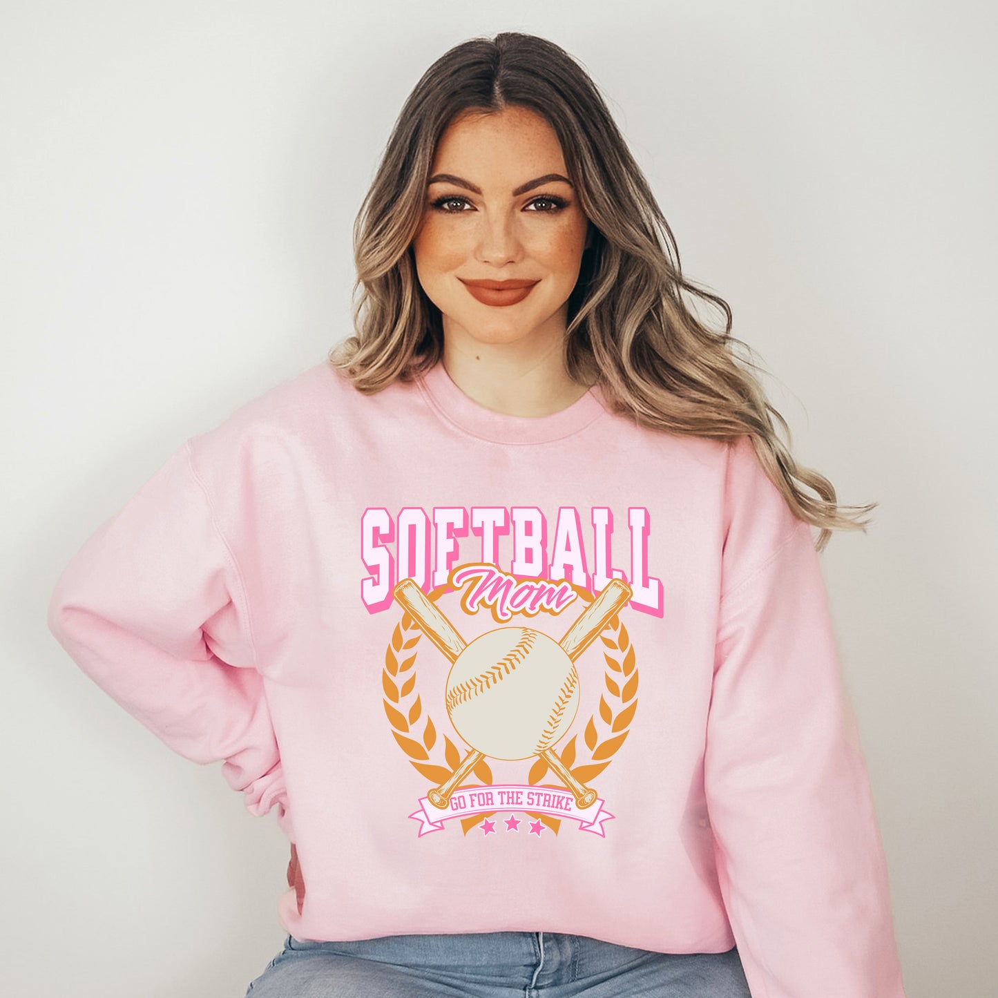Softball Mom Crossed Bats | Sweatshirt