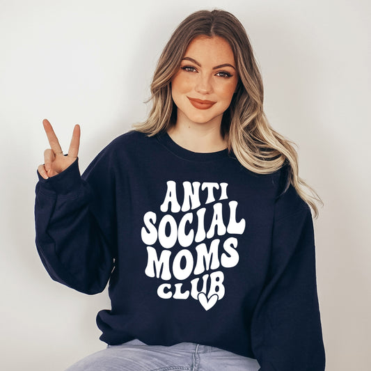 Anti Social Moms Club Heart | Sweatshirt