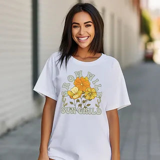 Grow Wild Sun Child Colorful | Garment Dyed Tee