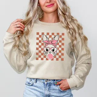 Checkered Bunny | Sweatshirt