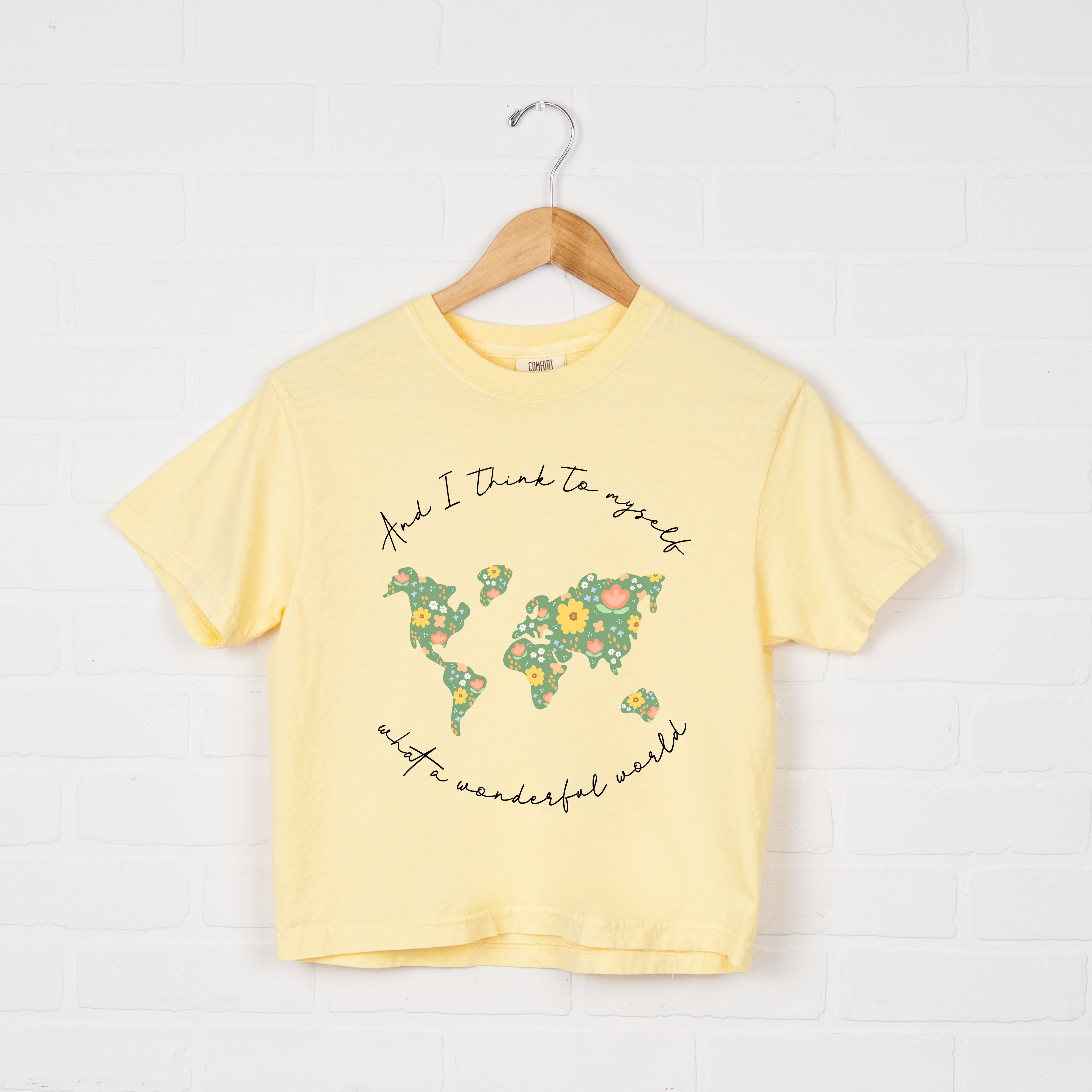 What A Wonderful World | Relaxed Fit Cropped Tee