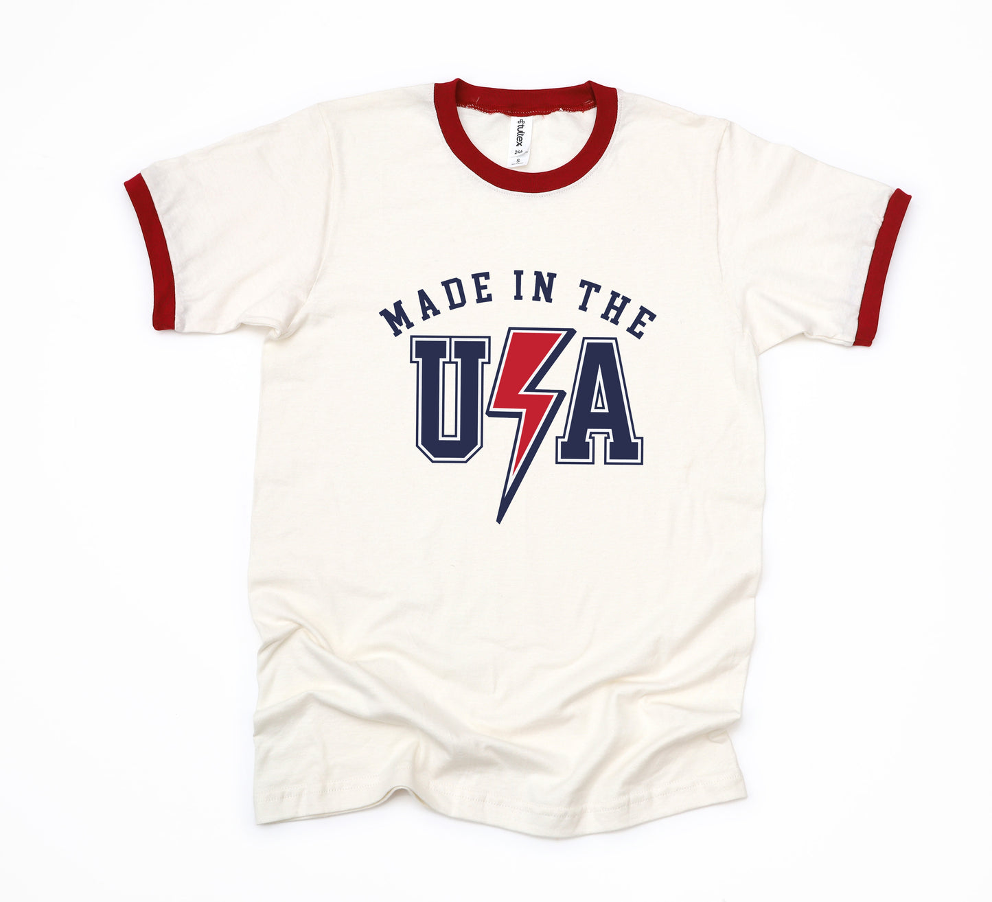 USA Lightning Bolt | Ringer Tee