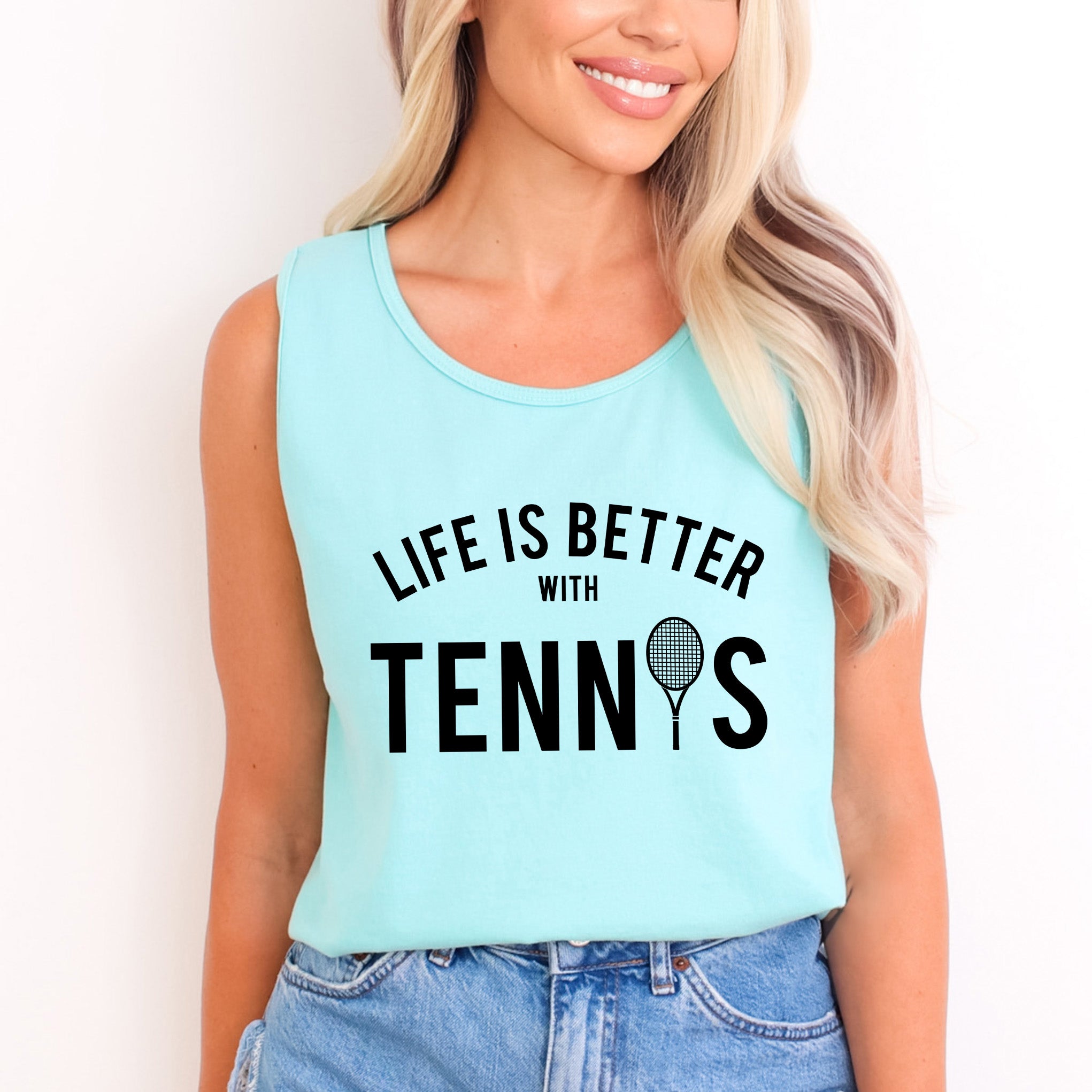 Life Is Better With Tennis | Garment Dyed Tank