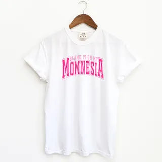 Momnesia Varsity | Garment Dyed Short Sleeve Tee