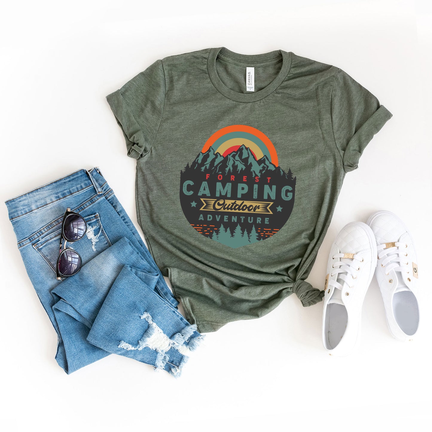Forest Camping Badge | Short Sleeve Graphic Tee