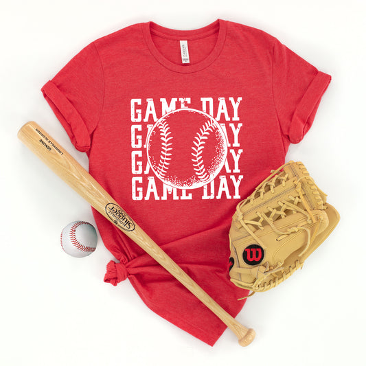 Distressed Game Day Baseball | Short Sleeve Graphic Tee
